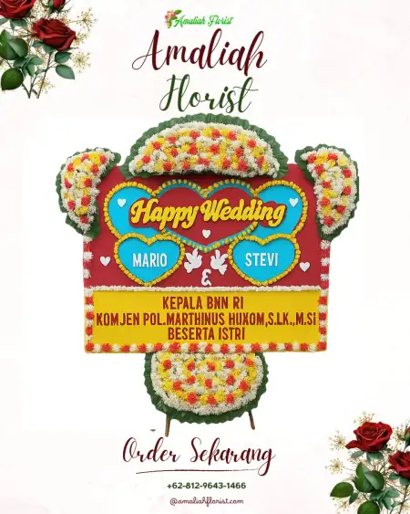 Papan Bunga Pernikahan Prajekan